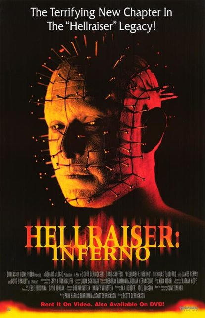 Hellraiser : Inferno - Photos et affiches. 2 Affiche Poster hellraiser inferno disney dimension