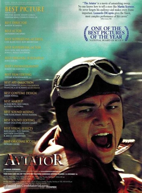Affiche Poster de Aviator avec Leonardo DiCaprio Cate Blanchett et Kate Beckinsale 2004