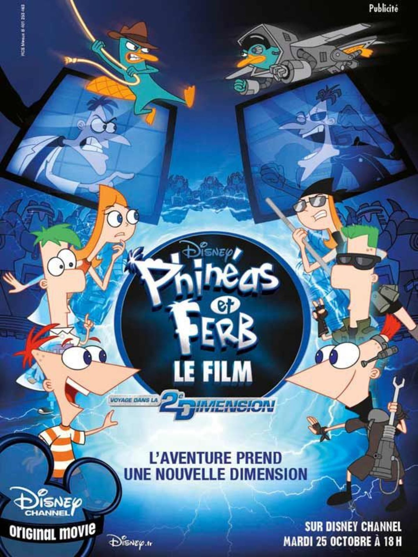 affiche poster phineas ferb movie dimension film disney channel