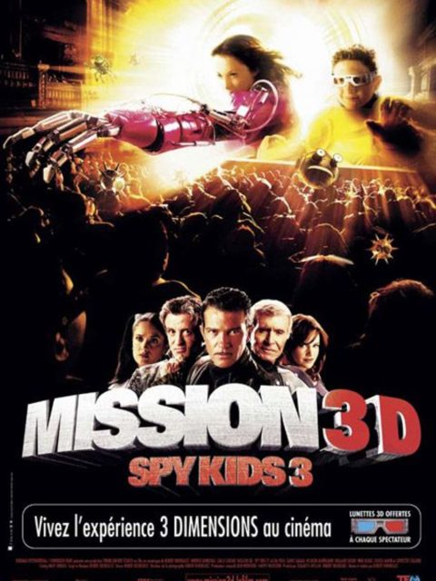 Spy Kids 3 : Mission 3D - Streaming. 1 affiche poster spy kids 3 mission 3d game over disney dimension
