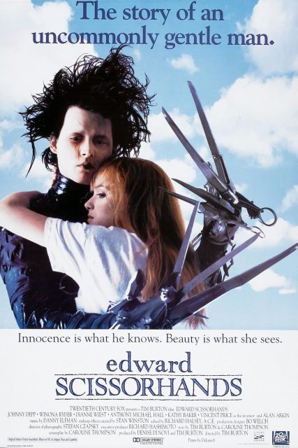 Affiche Poster de Edward aux mains d'argent avec Johnny Depp et Winona Ryder 1990