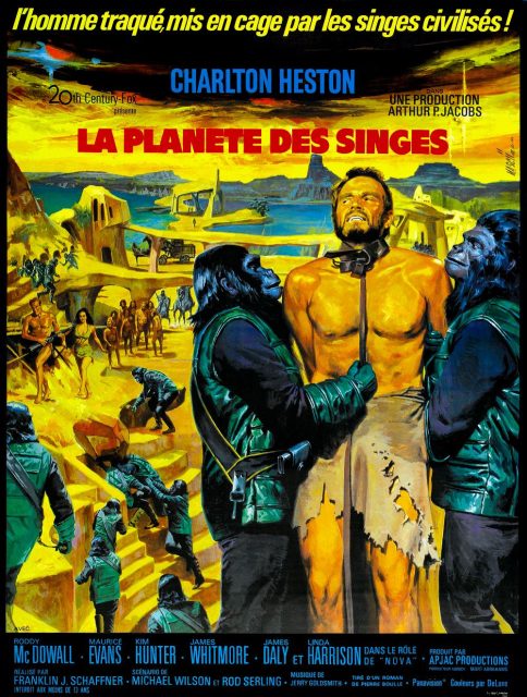 La planète des singes. 1 Affiche Poster de La planète des singes Planet of the Apes avec Charlton Heston et Kim Hunter 1968