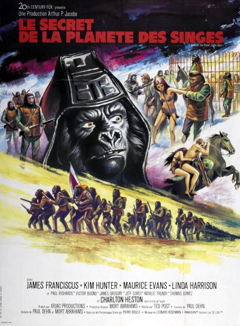 Le secret de la planète des singes. 1 Affiche Poster de Le secret de la planète des singes Beneath the Planet of the Apes avec James Franciscus et Linda Harrison 1970