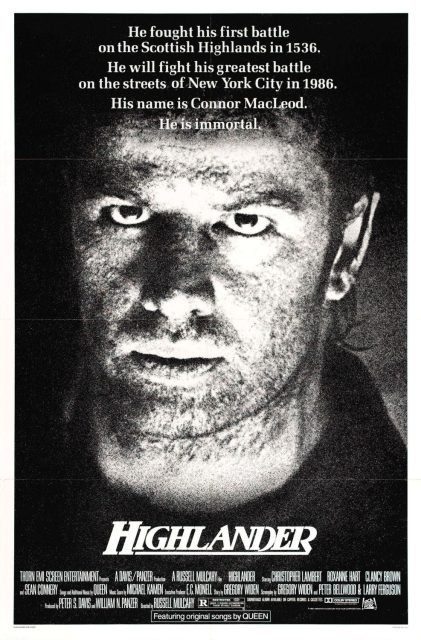 Highlander - Photos et affiches. 4 affiche poster highlander disney fox