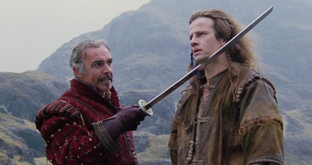 Highlander. 3 Christophe Lambert Roxanne Hart et Sean Connery dans Highlander 1986