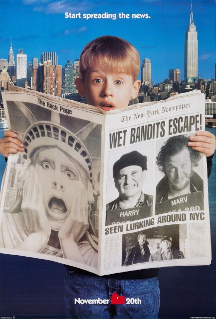 affiche poster maman raté encore avion home alone 2 lost new york disney fox