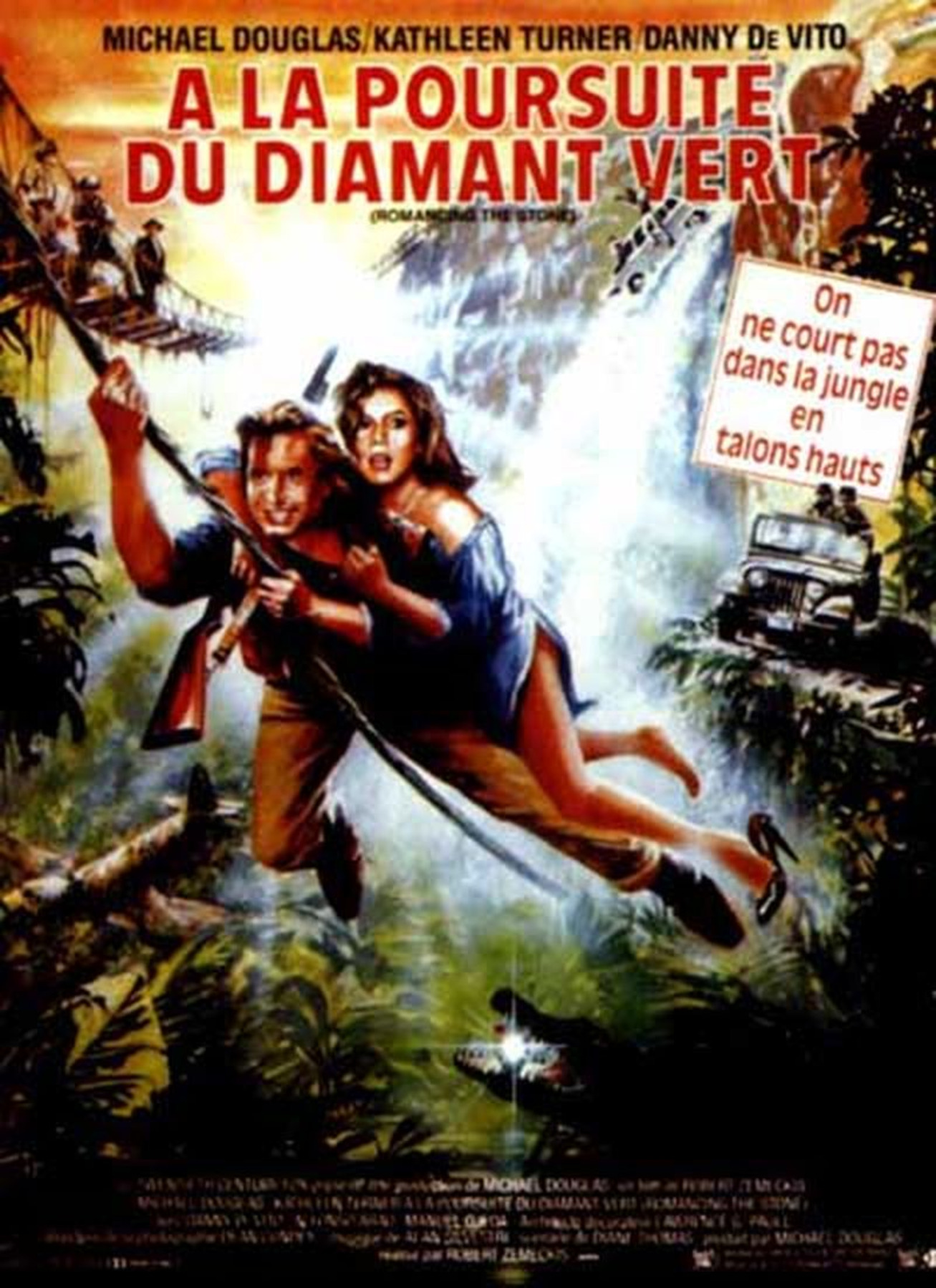 affiche poster poursuite diamant vert romancing stone disney fox