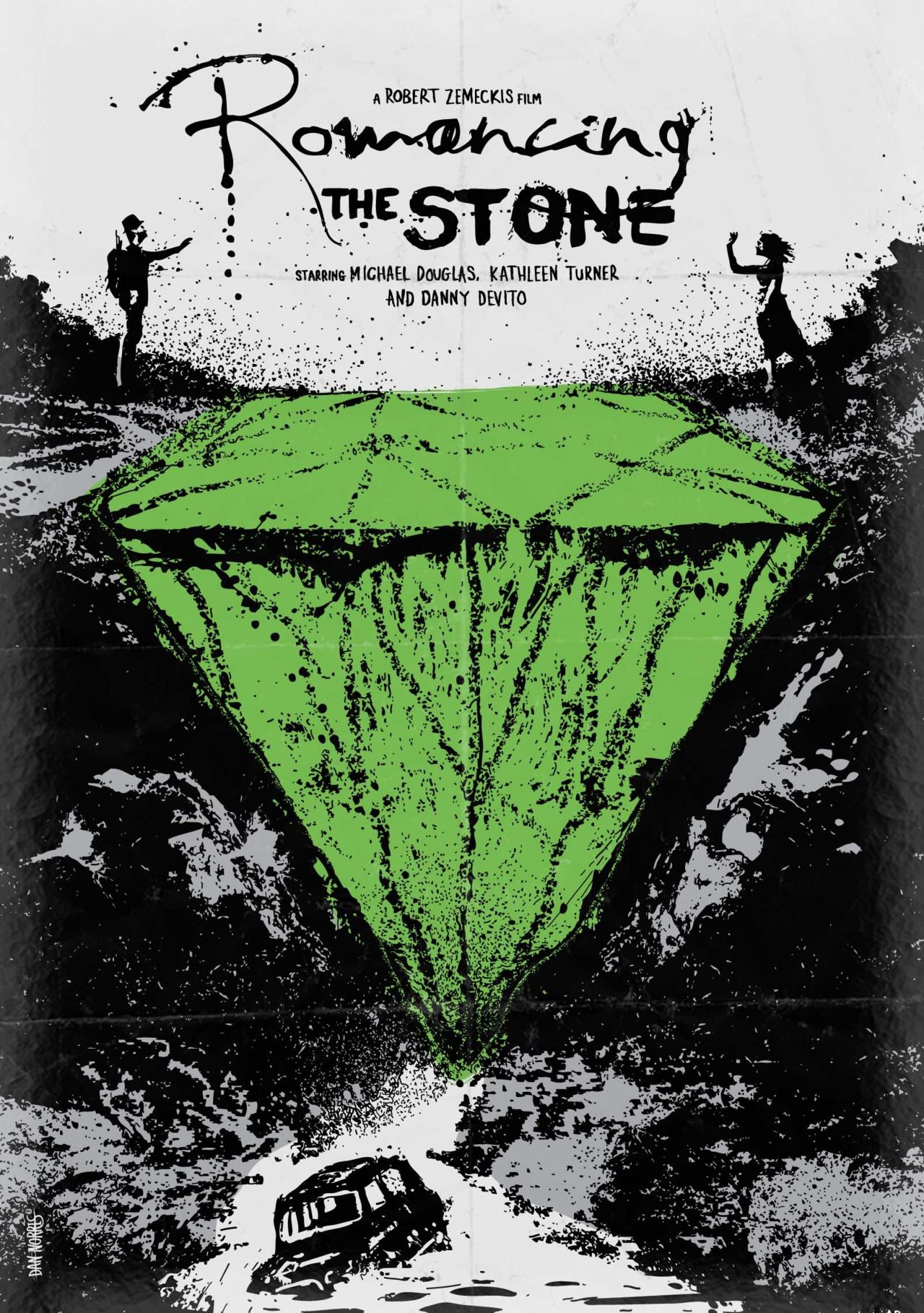 affiche poster poursuite diamant vert romancing stone disney fox