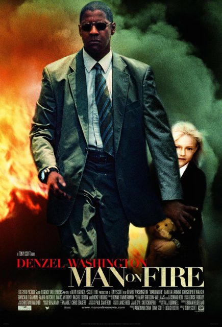 Affiche Poster de Man on fire avec Denzel Washington et Dakota Fanning 2004