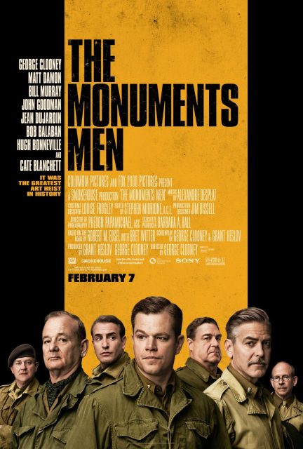 Affiche Poster de Monuments Men avec George Clooney Matt Damon et Bill Murray 2014