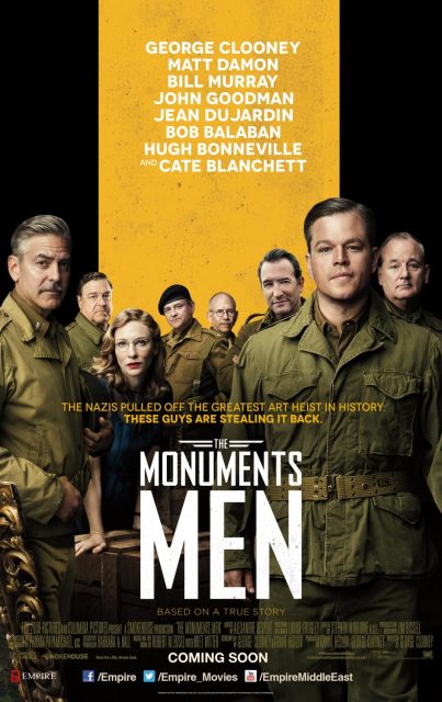 Affiche Poster de Monuments Men avec George Clooney Matt Damon et Bill Murray 2014