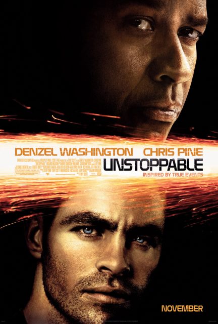 Affiche Poster de Unstoppable avec Denzel Washington et Chris Pine 2010