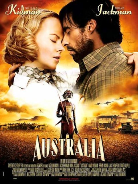 Australia - Streaming. 1 Affiche Poster de Australia avec Nicole Kidman et Hugh Jackman 2008