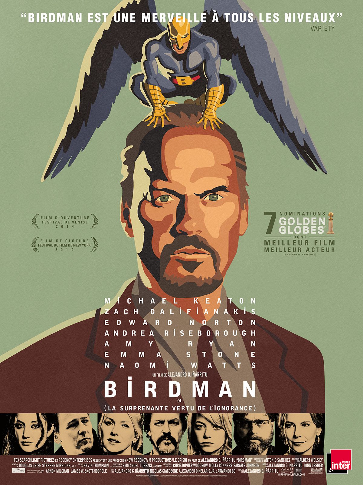 Birdman (ou la surprenante vertu de l'ignorance) - Photos et affiches. 1 affiche poster birdman disney fox