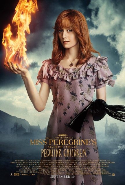 Affiche Poster de Miss Peregrine et les enfants particuliers avec Eva Green et Asa Butterfield 2016