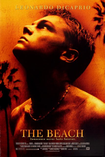 Affiche Poster de La plage The beach avec Leonardo DiCaprio Virginie Ledoyen et Guillaume Canet 2000