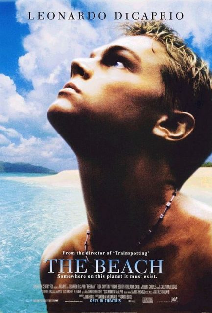 Affiche Poster de La plage The beach avec Leonardo DiCaprio Virginie Ledoyen et Guillaume Canet 2000
