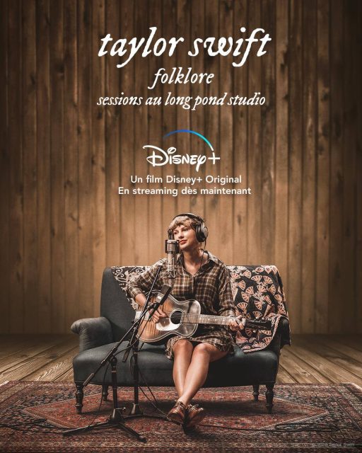 Taylor Swift - Folklore : sessions au Long Pond Studio - Streaming. 1 affiche poster taylor swift folklore long pond studio sessions disney