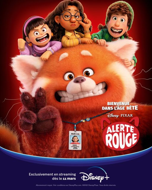 Alerte rouge - Photos et affiches. 2 Affiche Poster de Alerte rouge Turning red Pixar 2022