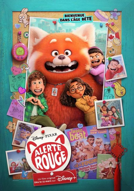 Affiche Poster de Alerte rouge Turning red Pixar 2022