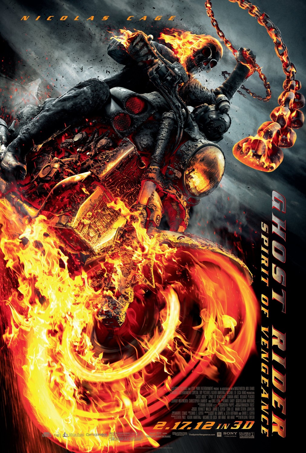 Ghost Rider 2 : l'esprit de vengeance - Photos et affiches. 2 affiche poster ghost rider 2 esprit vengeance spirit disney marvel