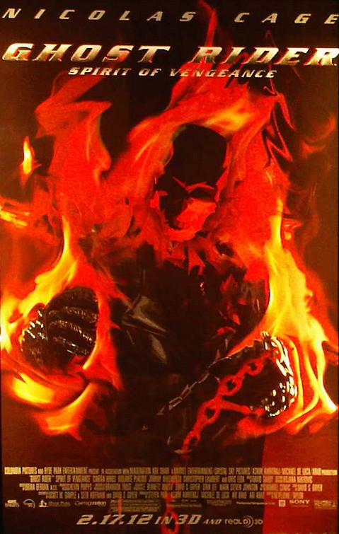 Ghost Rider 2 : l'esprit de vengeance - Photos et affiches. 4 affiche poster ghost rider 2 esprit vengeance spirit disney marvel
