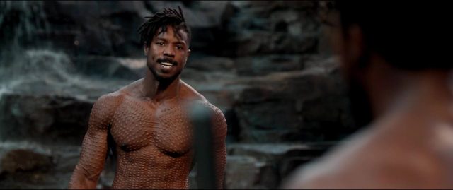 Black Panther. 5 Chadwick Boseman et Michael B. Jordan dans Black Panther 2018