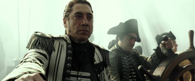 Pirates des Caraïbes : la vengeance de Salazar - Photos et affiches. 35 Johnny Depp Javier Bardem et Geoffrey Rush dans Pirates des Caraïbes : la vengeance de Salazar 2017