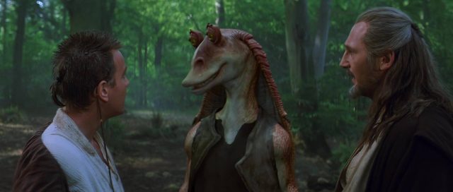 Star Wars : Episode I - La menace fantôme - Photos et affiches. 26 Liam Neeson Ewan McGregor et Nathalie Portman dans Star Wars La menace fantôme Phantom 1999