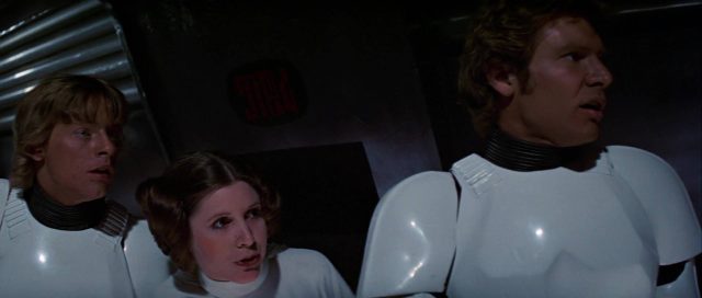 Mark Hamill Harrison Ford et Carrie Fisher dans Star Wars Un nouvel espoir New hope 1977