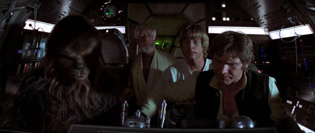 Star Wars : Episode IV – Un nouvel espoir. 3 Mark Hamill Harrison Ford et Carrie Fisher dans Star Wars Un nouvel espoir New hope 1977