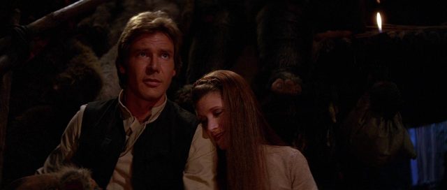 Mark Hamill Harrison Ford et Carrie Fisher dans Star Wars Le retour du Jedi Return 1983