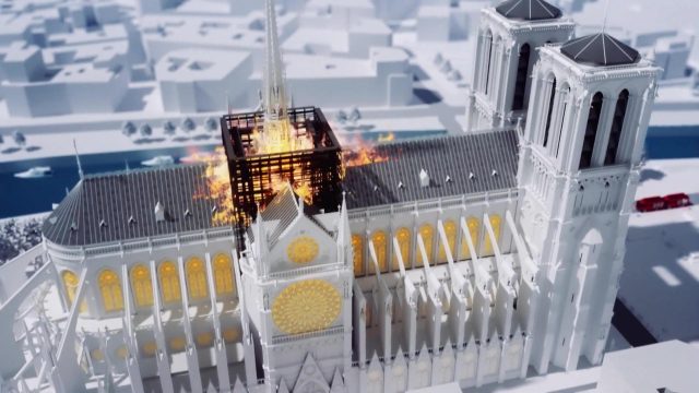 image notre dame epreuve feu agains inferno disney nat geo