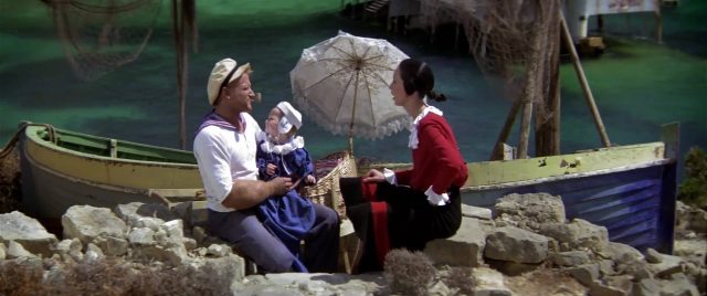 Robin Williams et Shelley Duvall dans Popeye 1980