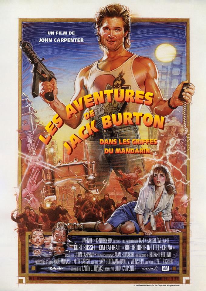 affiche poster aventures jack burton griffe mandarin Big Trouble Little China disney fox