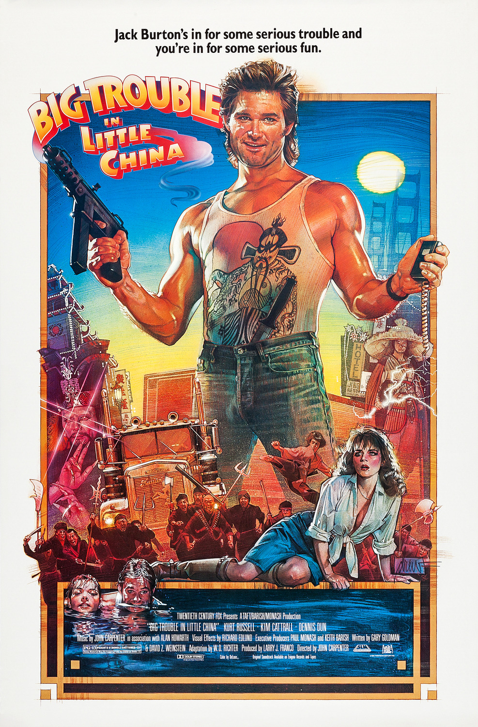affiche poster aventures jack burton griffe mandarin Big Trouble Little China disney fox