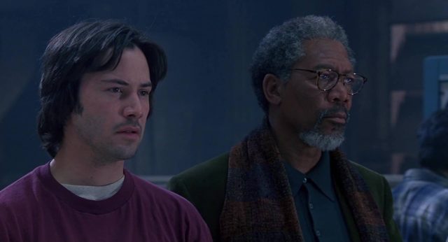 Poursuite. 5 Keanu Reeves Rachel Weisz et Morgan Freeman dans Poursuite Chain reaction 1996