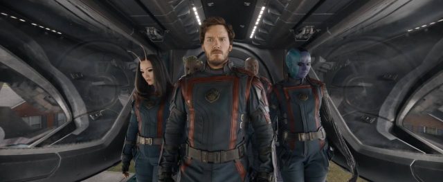 Les gardiens de la galaxie Vol.3. 3 Chris Pratt et Zoe Saldana dans Les Gardiens de la Galaxie Vol. 3 2023
