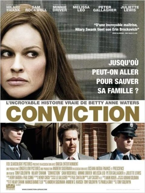 Conviction - Streaming. 1 affiche poster conviction