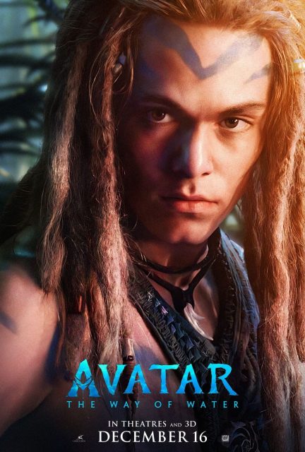 Affiche Poster de Avatar la voie de l'eau avec Sam Worthington Sigourney Weaver et Zoe Saldana 2022