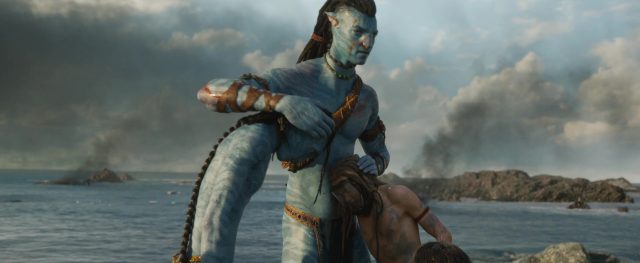 Sam Worthington Sigourney Weaver et Zoe Saldana dans Avatar la voie de l'eau 2022