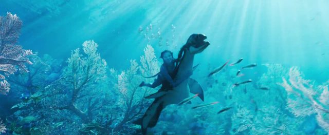 Sam Worthington Sigourney Weaver et Zoe Saldana dans Avatar la voie de l'eau 2022