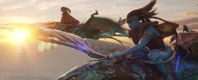 Sam Worthington Sigourney Weaver et Zoe Saldana dans Avatar la voie de l'eau 2022