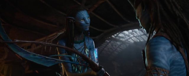 Sam Worthington Sigourney Weaver et Zoe Saldana dans Avatar la voie de l'eau 2022