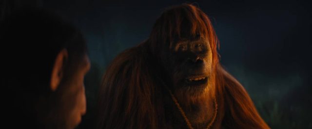 La planète des singes : le nouveau royaume. 9 Owen Teague et Freya Allan dans La planète des singes : le nouveau royaume Kingdom of the planet of the apes 2024