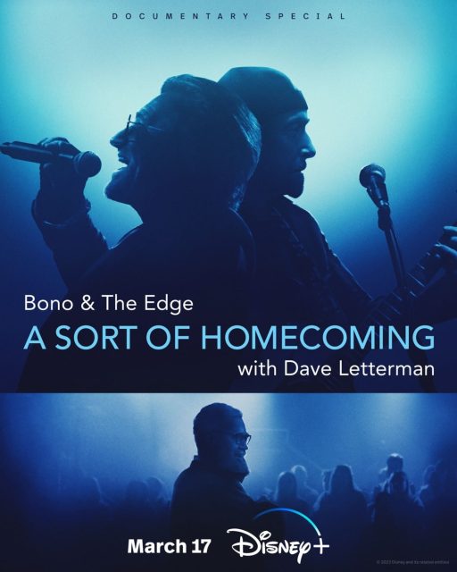 affiche poster bono edge sort homecoming dave letterman