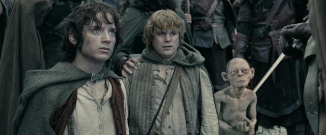 Le seigneur des anneaux : les deux tours - Photos et affiches. 52 Elijah Wood Ian McKellen et Viggo Mortensen dans Le seigneur des anneaux : les deux tours 2002