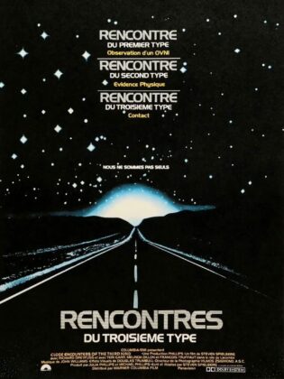 Affiche Poster de Rencontres du troisième type Close Encounters of the Third Kind avec Richard Dreyfuss et Melinda Dillon 1977