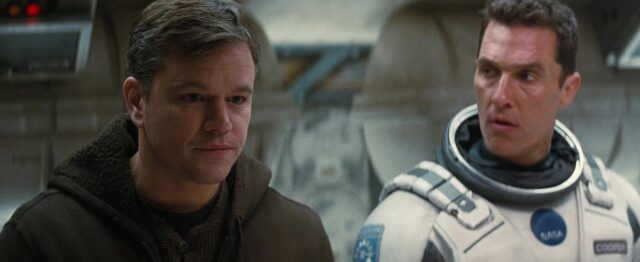 Matthew McConaughey Anne Hathaway et Jessica Chastain dans Interstellar 2014