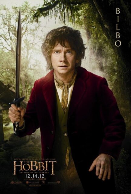 Le Hobbit : un voyage inattendu - Photos et affiches. 6 Affiche Poster de Le Hobbit : un voyage inattendu avec Martin Freeman Ian McKellen et Richard Armitage 2012